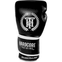 Боксерские перчатки Hardcore Training Revolution Black/White PU 14унц. черный