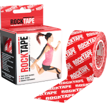 Кинезио тейп RockTape 5*5 красный с логотипом