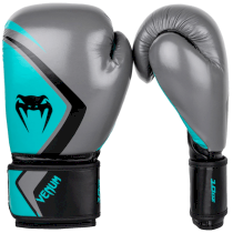 Боксерские перчатки Venum Contender 2.0 Grey/Turquoise-Black 8 унц. светло-серый