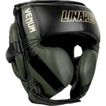 Боксерский шлем Venum Proboxing Cheek Headgear Linares Edition Khaki/Black/Gold зеленый M