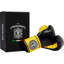 Боксерские перчатки Hardcore Training Mexican Style Boxing Gloves Black/Yellow 14 унц. желтый