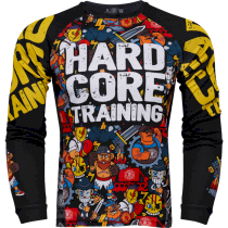 Тренировочный лонгслив Hardcore Training Doodles xxxxl желтый