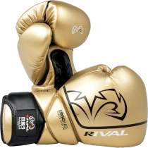 Профессиональные спарринговые перчатки Rival RS1 Gold 14унц. золотой