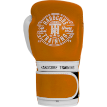 Боксерские перчатки Hardcore Training Premium Orange/White 10 унц. оранжевый