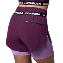 Женские шорты Hayabusa Mid Rise Layered Shorts m фиолетовый