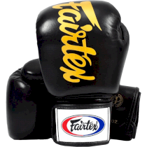 Боксерские перчатки Fairtex BGV19 Tight Fit Deluxe Black 16унц. черный