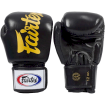 Боксерские перчатки Fairtex BGV19 Tight Fit Deluxe Black 16унц. черный