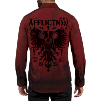 Рубашка Affliction Avalon xxxl бордовый