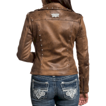 Женская куртка Affliction Rumours LS Jacke xs коричневый