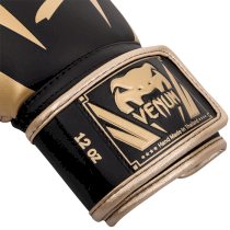 Боксерские Перчатки Venum Elite Black/Gold 16унц. золотой