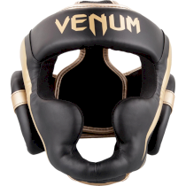 Боксерский шлем Venum Elite Black/Gold черный 