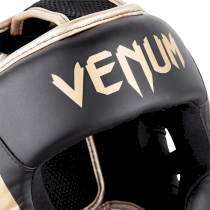 Боксерский шлем Venum Elite Black/Gold черный 