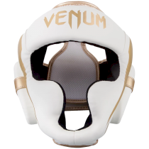 Боксерский шлем Venum Elite White/Gold белый 