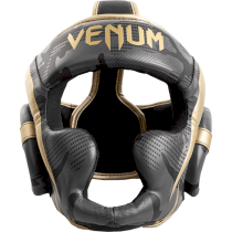 Боксерский шлем Venum Elite Dark Camo/Gold серый 