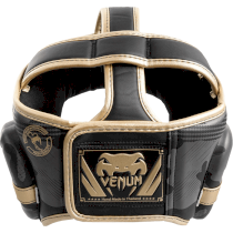 Боксерский шлем Venum Elite Dark Camo/Gold серый 