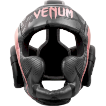 Боксерский шлем Venum Elite Black/Pink Gold 