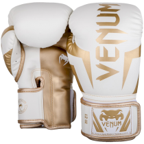 Боксерские Перчатки Venum Elite White/Gold 10унц. золотой