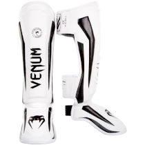 Защита голени Venum Elite White/Black белый xl