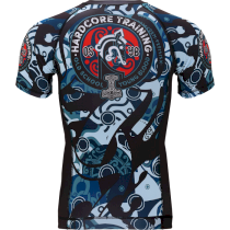 Рашгард Hardcore Training Nordic Ornament Black/Gray SS l голубой