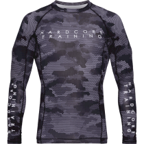 Рашгард Hardcore Training Hexagon Camo LS L серый