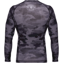 Рашгард Hardcore Training Hexagon Camo LS L серый