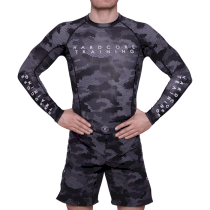 Рашгард Hardcore Training Hexagon Camo LS L серый