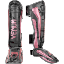 Защита Голени Venum Elite Black/Pink Gold