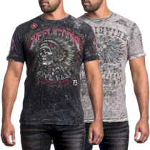 Двухсторонняя футболка Affliction AC Iroquois xxl серый