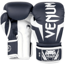 Боксерские Перчатки Venum Elite Navy Blue/White 16 унц. синий