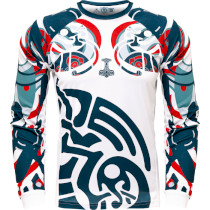 Тренировочный лонгслив Hardcore Training Nordic Pattern Blue/White xs