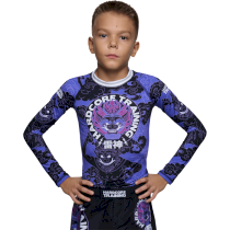 Детский рашгард Hardcore Training Raijin Black/Purple LS