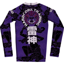 Детский рашгард Hardcore Training Raijin Black/Purple LS 6лет фиолетовый