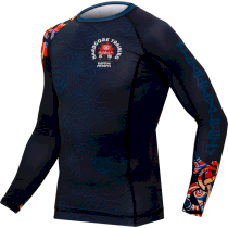 Рашгард Hardcore Training Nordic Pattern Multicolor LS xs красный