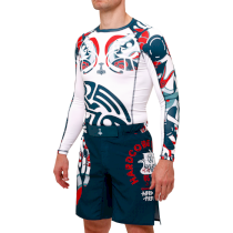 Рашгард Hardcore Training Nordic Pattern Blue/White LS xs красный