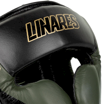 Боксерский шлем Venum Proboxing Cheek Headgear Linares Edition Khaki/Black/Gold зеленый XL