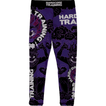 Детские компрессионные штаны Hardcore Training Raijin Black/Purple