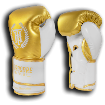 Боксерские перчатки Hardcore Training Revolution Gold/White PU