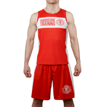 Боксёрские шорты Hardcore Training Red/White XL красный