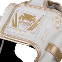 Боксерский шлем Venum Elite White/Gold белый 