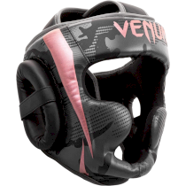 Боксерский шлем Venum Elite Black/Pink Gold