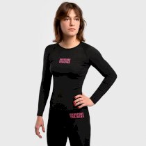 Женский рашгард Hardcore Training Black Shadow 3.D Black/Neon Pink