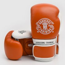 Боксерские перчатки Hardcore Training Premium Orange/White