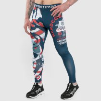 Компрессионные штаны Hardcore Training Nordic Nordic Pattern Blue/White