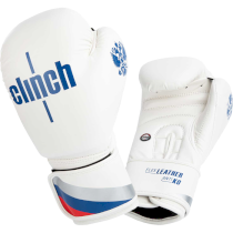 Боксерские перчатки clinch olimp c111white/blue