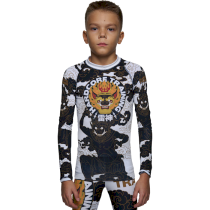 Детский рашгард Hardcore Training Raijin Black/White LS